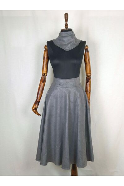 Sihirli Düğmeler Flared Skirt