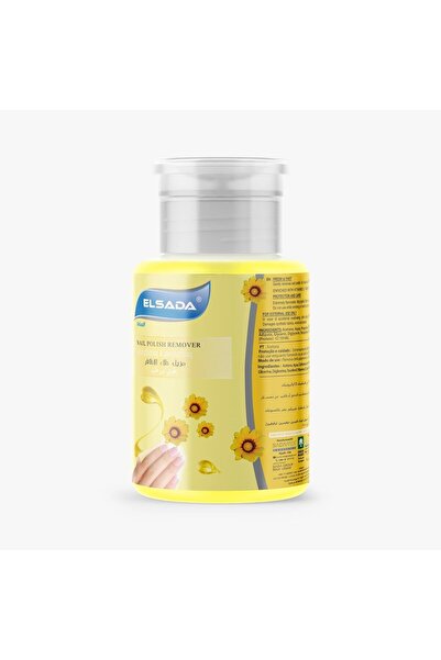 Elsada مزيل طلاء الأظافر مع مضخة، 200 مل، أصفر