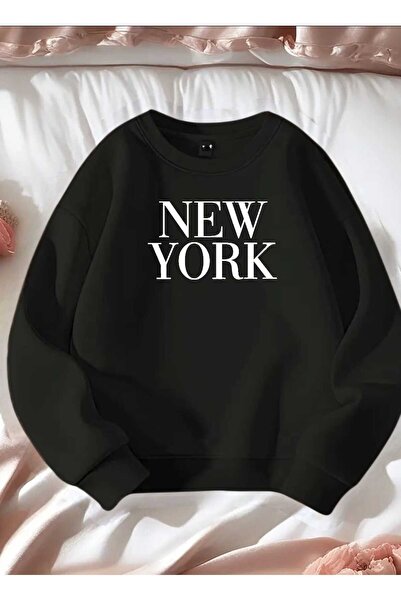 tkn your style Φούτερ Unisex New York με σχέδιο εκτύπωσης Trend Oversize