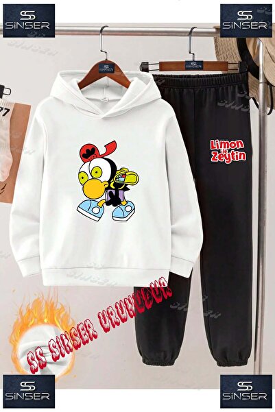 SS SİNSER Детски унисекс комплект с качулка и спортен панталон „ZEYTIN SCHOOL...