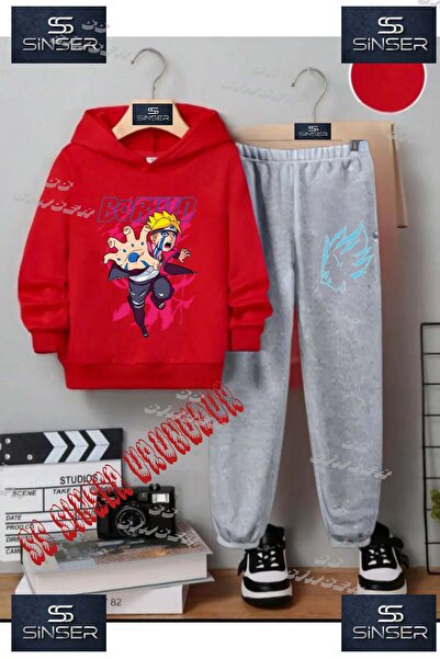 SS SİNSER Set de trening cu hanorac cu imprimeu special pentru copii, unisex,...