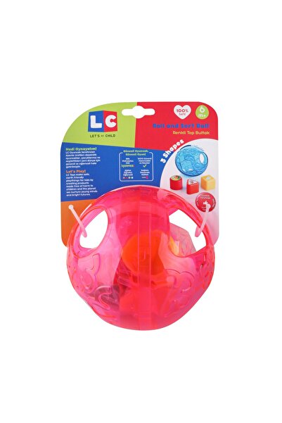 lets be child Ball with shapes, children's activity, pink, LC