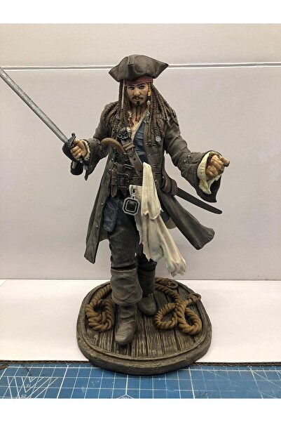 FEEL Kaptan Jack Sparrow Karayip Korsanları Boyalı Figür 23 Cm (büyük Boy