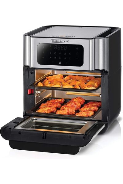 Black&Decker BLACK+DECKER 12L Air Fryer Oven, 1500W with Rapid Air Convection Technology
