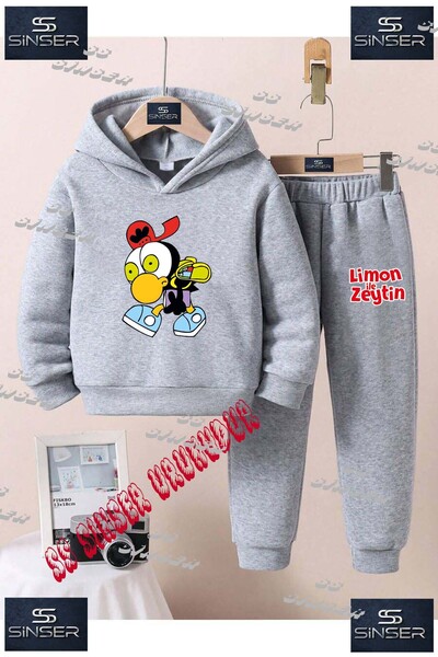 SS SİNSER Детски унисекс комплект с качулка и спортен панталон „ZEYTIN SCHOOL...