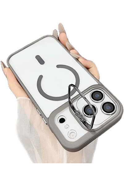 m.tk moveteck iPhone 17 Pro Case with Stand, Mica Magsafe Sensitive Button Metal Keys + Camera Lens Glass Gift Set