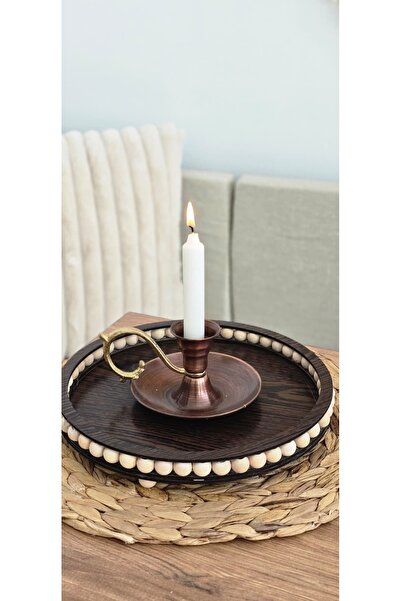 MUJA DEC Handmade Natural Wooden Beaded – 25 cm Makeup-Bathroom Organizer-Pre...