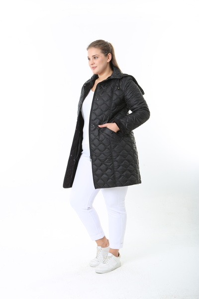 TUTveAL Collection Water-Resistant, Soft Textured, Fur Lined, Plus Size Coat
