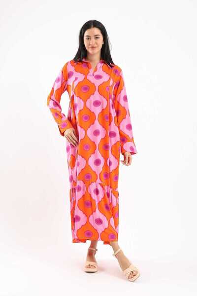 CARINA Women's Printed Long-Sleeve Dress