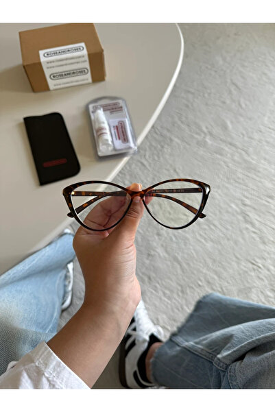 RoseandRoses Carina Cat Eye Blue Light Protection Glasses Leopard