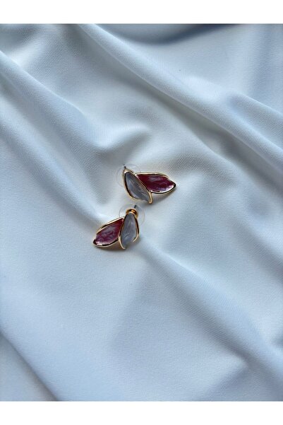 Shamira Jewellery Leaf Collection Küpe Pembe