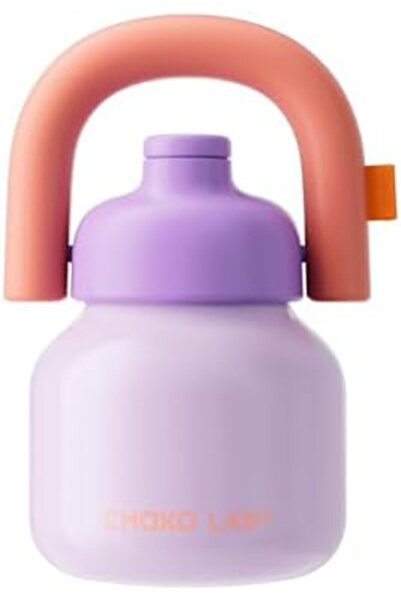 CHAKO LAB Water Bottle with Straw and Carry Handle | Wide Mouth vacuum insulated stainless steel Bot