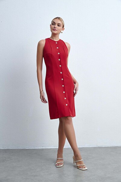 Livia Women's Knee-Length Button-Front Dress