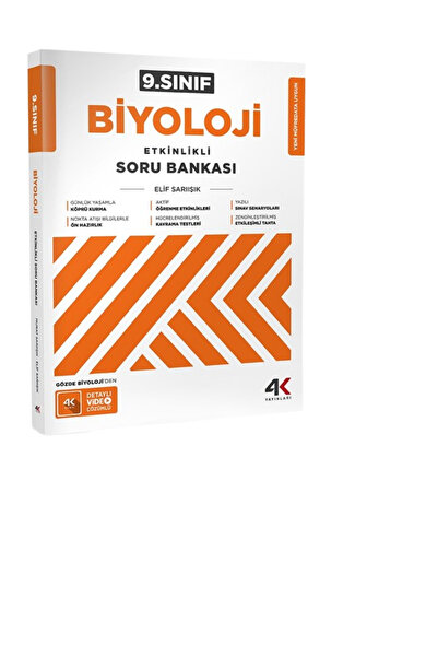 Çözüm Yayınları 4K Yayınları 9.SINIF ETKINLIKLI SB BIYOLOJI (25-26) Yeni