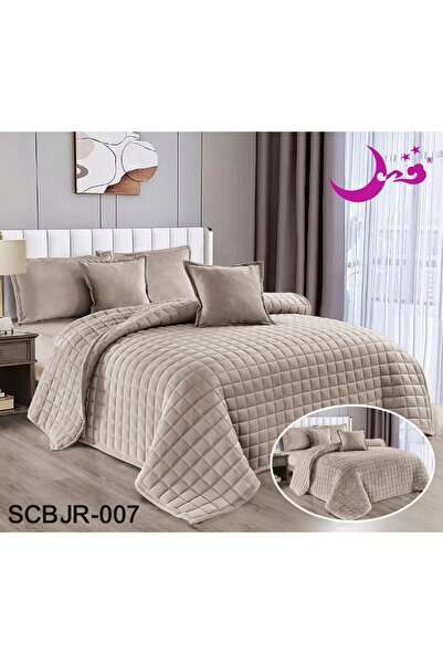 Moon Double-sided comforter set, velvet side and soft fur side, 6 pieces, light, fixed filling, 230 x 250