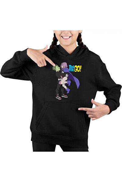 OEM Hanorac Copii Fete Beast Raven Fanart Teen Titans Go Titani