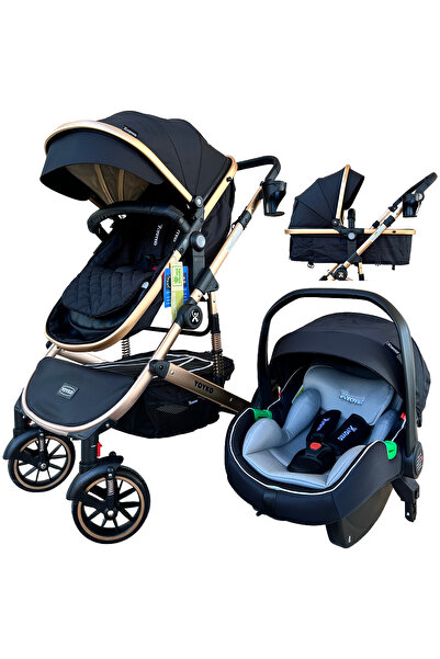 YOYKO Ultimate Travel Sistem Bebek Arabası 3 in 1 Siyah Rose