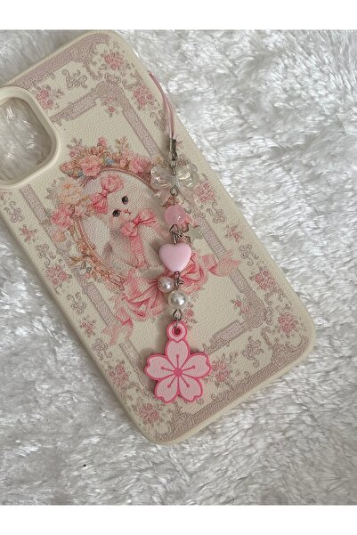 amourina Pembe Sakura Japon Çiçeği Fairycore Coquette Telefon Charmı Kamera C...