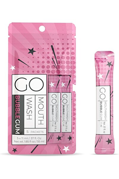 Go Mouth عبوات غسول الفم بنكهة العلكة - غسول للفم للبالغين والأطفال بتركيبة خ...