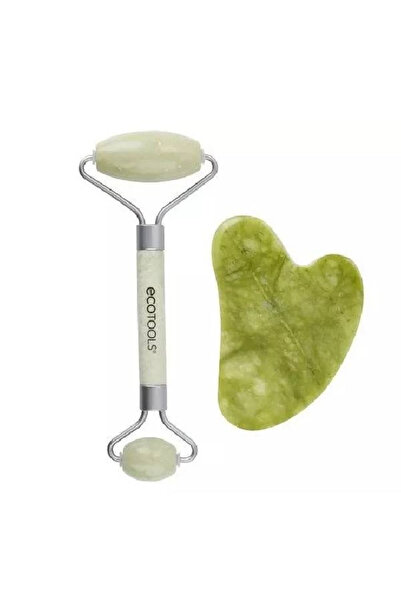 Ecotools ايكو تولز رول الوجه 7529 مصنوعه من اليشم +حجر جوا شا الثنائي