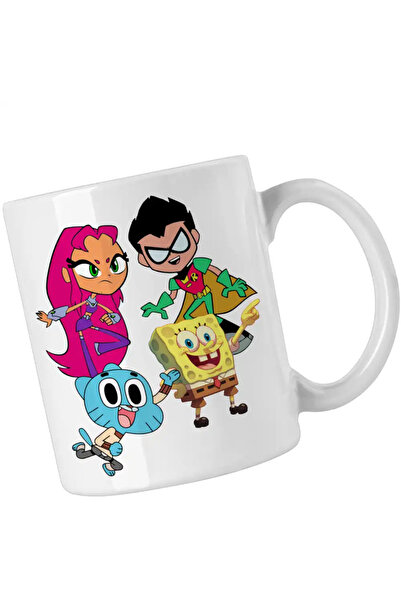 OEM Teen Titans Mug Gumball SpongeBob Robin Starfire