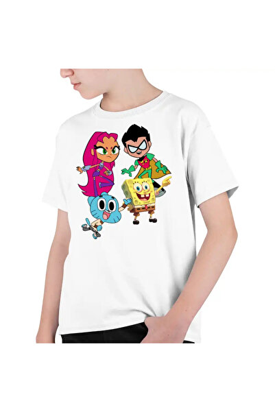 OEM Tricou Copii Baieti Tineri Titani Gumball SpongeBob Robin Starfire