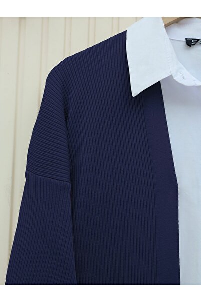 HİJABAYA Μακρύ πλεκτό πουλόβερ με σχισμές στα πλαϊνά