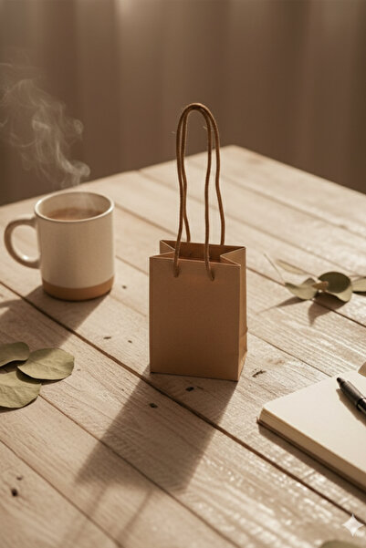 OLİ Art حقيبة كرافت صغيرة من الورق المقوى مقاس 8x11x5 سم 50 قطعة - حقيبة هداي...