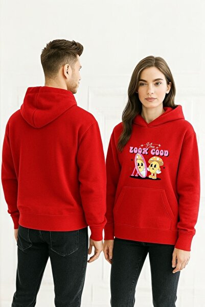 ArtYus Φούτερ Look Good MushroomColored με τύπωμα με κουκούλα