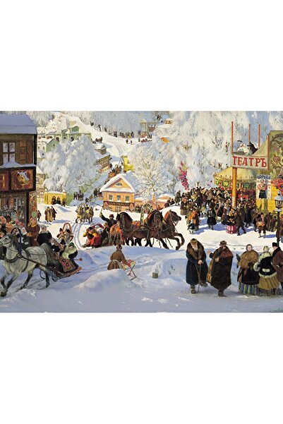 begovart لوحة بازل خشبية (MDF) من 120 قطعة لبوريس كوستوديف ماسلينيتا كارلي