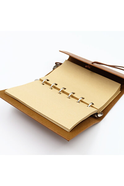 enyareshome Camel Color Vegan Leather Notebook A6 Size / 10.5 cm X 14.8 cm