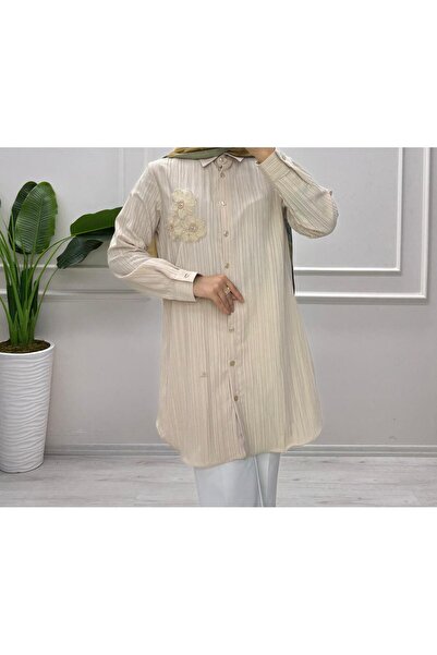 moda acar Bürümcük Fabric Daisy Tunic