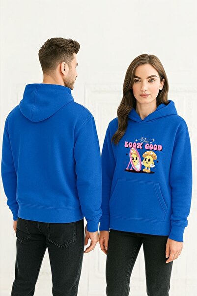 ArtYus Izgleda dobro, dukserica u boji pečurke Štampano Sa kapuljačom