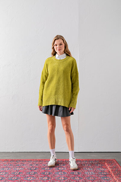 Wega Moda Bisiklet Yaka Oversize Buklet Triko Kazak - Rahat ve Şık | Kaliteli Triko | Trend Kazak