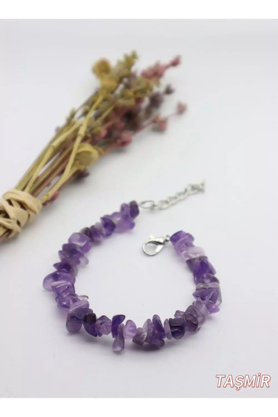 Taş-Mir Ametist Doğal Taş Kırıktaş Bileklik