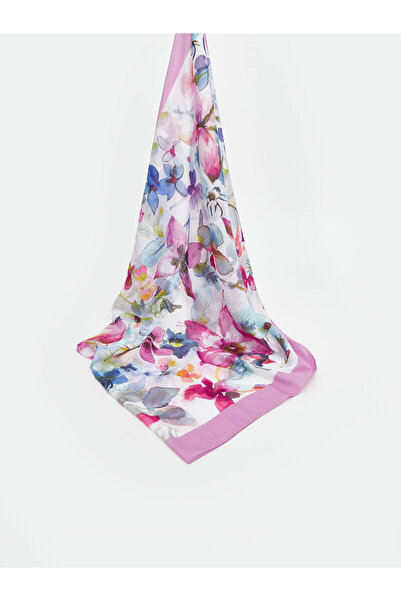 LC Waikiki Γυναικείο σάλι με λιλά σχέδιο λουλουδιών (W5)