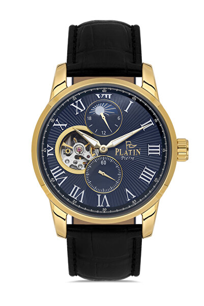 Platin Pierre Hds-Pl-1165Gb-N2 Leather Cord Functions Active Automatic Men's ...