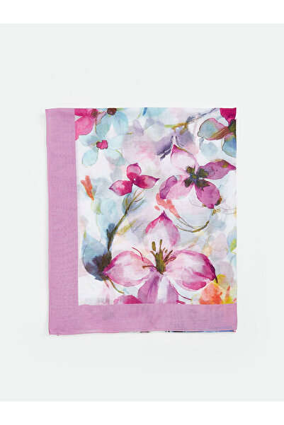 LC Waikiki Γυναικείο σάλι με λιλά σχέδιο λουλουδιών (W5)