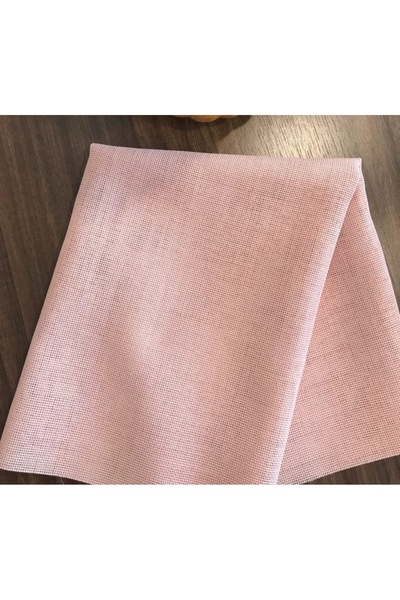 Etuval Linen etamin punch Ve pano kumaşı Pudra renk (50×160)