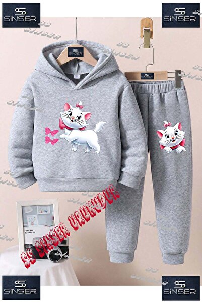 SS SİNSER Children's Unisex Custom Printed Hooded Tracksuit Set with a Design...