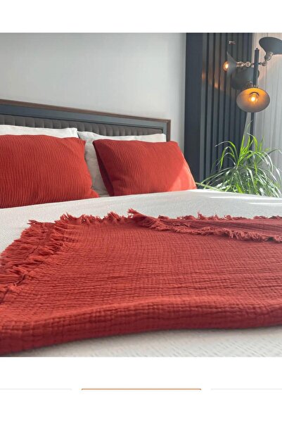Almir Home Müslin 4Katlı Yastık Kılıfı Organik Müslin Pamuk Kumaş 50*70 2 Ade...