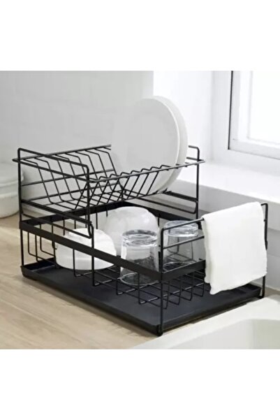 KESNUP 2-tier dish drainer, Black