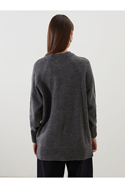 LC Waikiki LCW Modest Bisiklet Yaka Oversize Kadın Triko Tunik