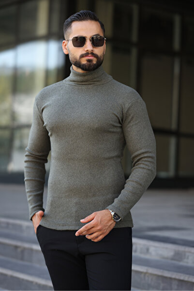 ribac Men's Half-Thigh Knitwear Sweater