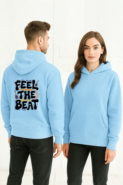 ArtYus Feel The Beat Πολύχρωμο με τύπωμα με κουκούλα Φούτερ