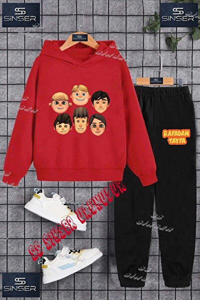 SS SİNSER Children's Unisex Special Printed Hooded Tracksuit Set with Hoodie ...