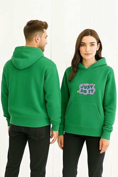 ArtYus Doar colorat cu imprimeu cu glugă Swea tricou