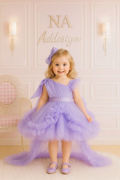 NA ADDESIGN Prenses Masal Tül Elbise, Kabarık Kuyruklu Özel Tasarım ELbise