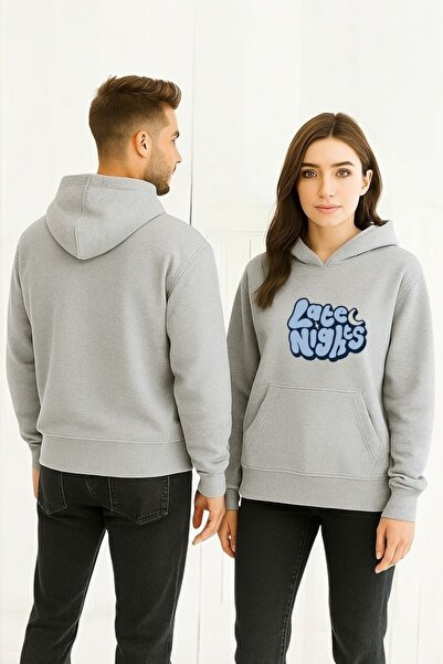 ArtYus Noapte târzie colorată cu imprimeu cu glugă Swea tricou