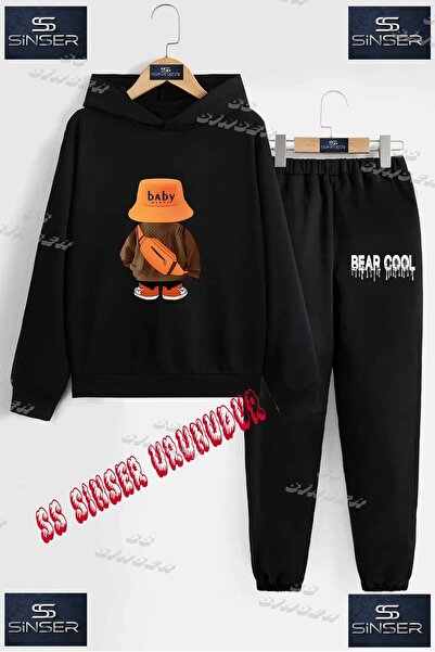 SS SİNSER Children's Unisex Custom Printed Hoodie and Sweatpants Set with the...
